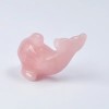 Rose Quartz Crystal Dolphin Carving Crafts