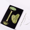 Factory Price Wholesale Natural Green Jade Roller And Gua Sha Set