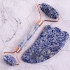 Face Sliming Blue Spot Jade Roller and Gua Sha Set