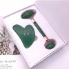 Green Aventurine Facial Jade Roller Gua Sha Set