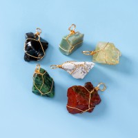 Bulk Natural Crystal Tumbled Stone Pendant