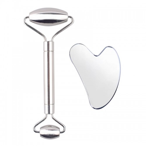 Stainless Steel Roller and GUA SHA Set