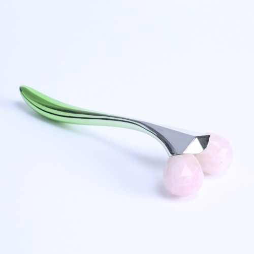 3D Rose Quartz Stone Facial roller