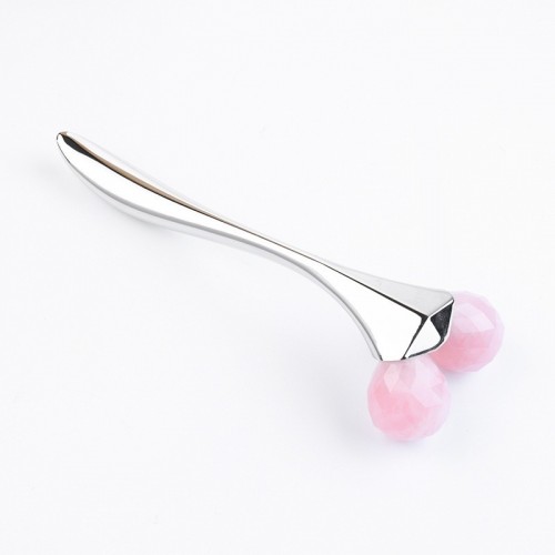 3D Rose Quartz Stone Facial roller