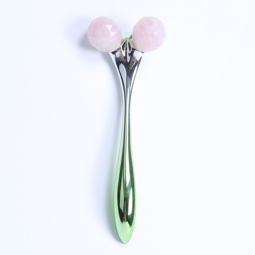 3D Rose Quartz Stone Facial roller