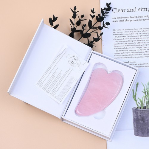 Heart Rose Quartz Gua Sha