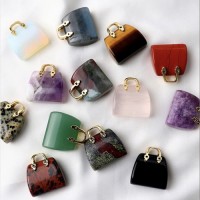 Gemstone Crystal Mini Bag For Necklace Pendant