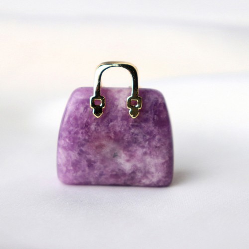 Gemstone Crystal Mini Bag For Necklace Pendant