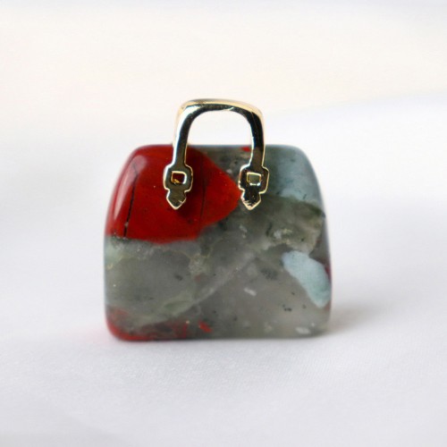Gemstone Crystal Mini Bag For Necklace Pendant