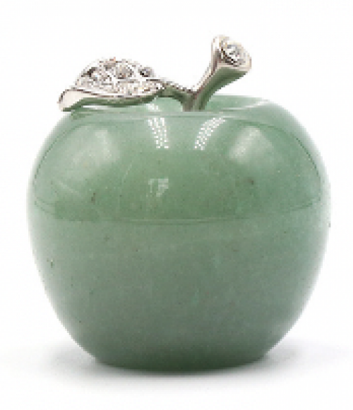 Natural Crystal Polished Apple Carving For Halloween And Christmas Decoration