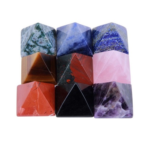 Natural Healing Hand Pieces Gemstone Crystal Pyramid