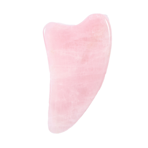 Rose Quartz Gua Sha Massager V shape for Blood Circulation