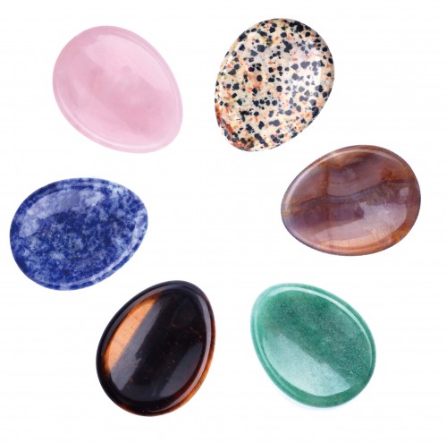 Water Drop Shape Crystal Worry Stone Thumb Stone