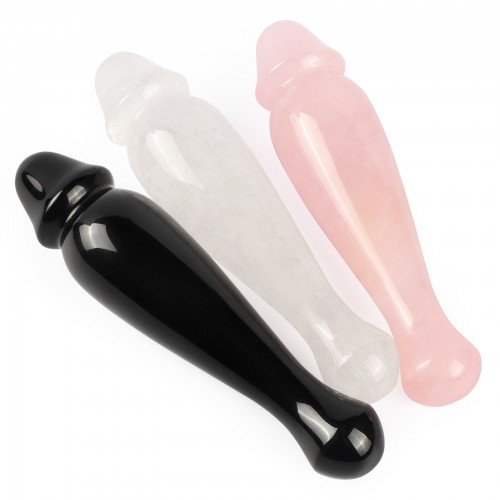 Customization Wholesale Hand Carved Crystal Massage Wand Dildo Healing Wand