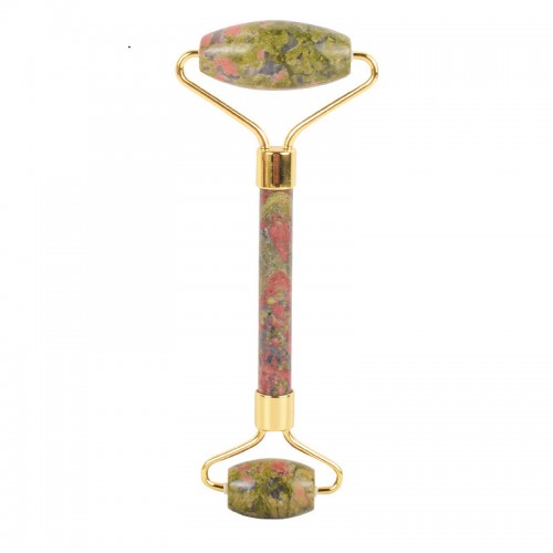 China Unakite Natural Jade Facial Massage Roller