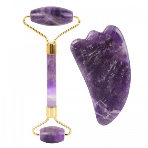 Amethyst Jade Roller and Gua sha set