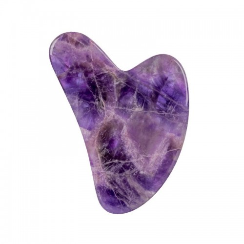 Natural Amethyst Gua sha Purple Quartz Jade Gua Sha With Box