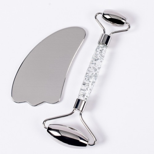 Stainless Steel Roller and GUA SHA Set