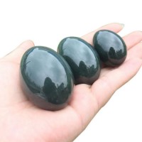 Hetian Green Jade Eggs Nephrite Jade Yoni eggs