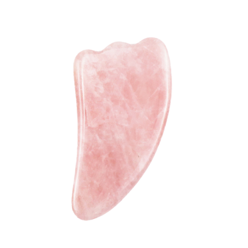 Horn Shaped Rose Quartz Gua sha Massage Tool Natural Scraping Board