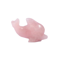 Pink Crystal Dolphin Carving crafts
