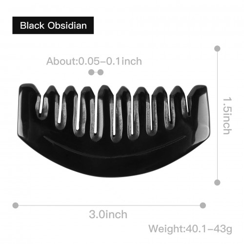 Obsidian Comb For Head Massage