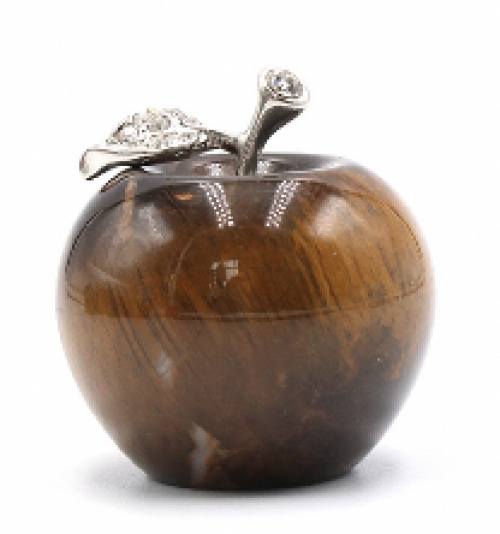 Popular New Fashion Christmas Polished Crystal Carved Apple