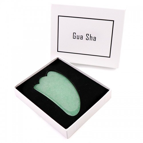 Horn Shape Blue Aventurine Jade Gua Sha Massage Tool