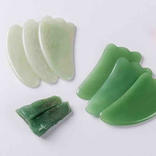 Horn Shape Blue Aventurine Jade Gua Sha Massage Tool