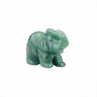 Aventurine stone elephant animal Figurines